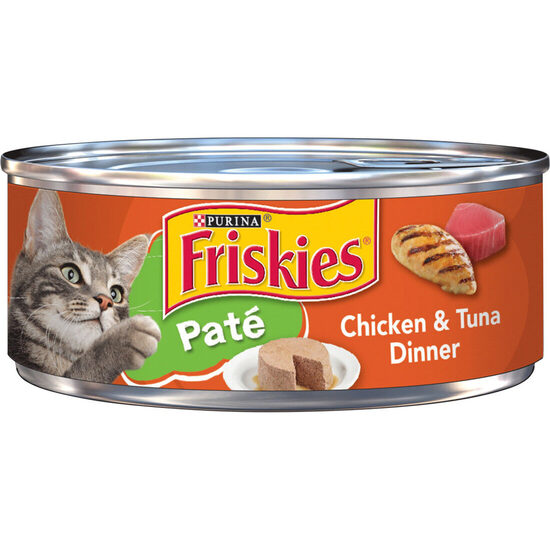 Purina Friskies - Pâtée pour Chat - Dîner au Poulet et au Thon - 156 g (5,5 oz)